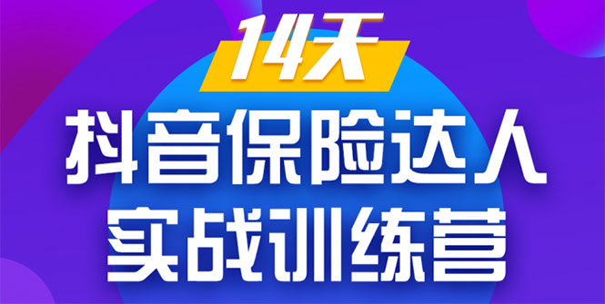《14天抖音保险达人实战训练营》从0开始-搭建账号-拍摄剪辑-获客到打造爆款-辉硕副业