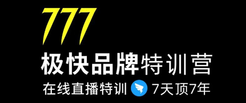 7日极快品牌集训营，在线直播特训：7天顶7年，品牌生存的终极密码-辉硕副业