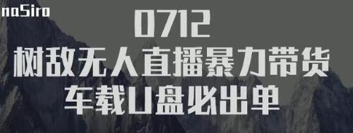 树敌‮习研‬社抖音无人直播暴力带货车载U盘必出单，单号单日产出300纯利润-辉硕副业