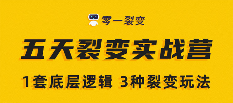 《5天裂变实战训练营》1套底层逻辑+3种裂变玩法，2020下半年微信裂变玩法-辉硕副业