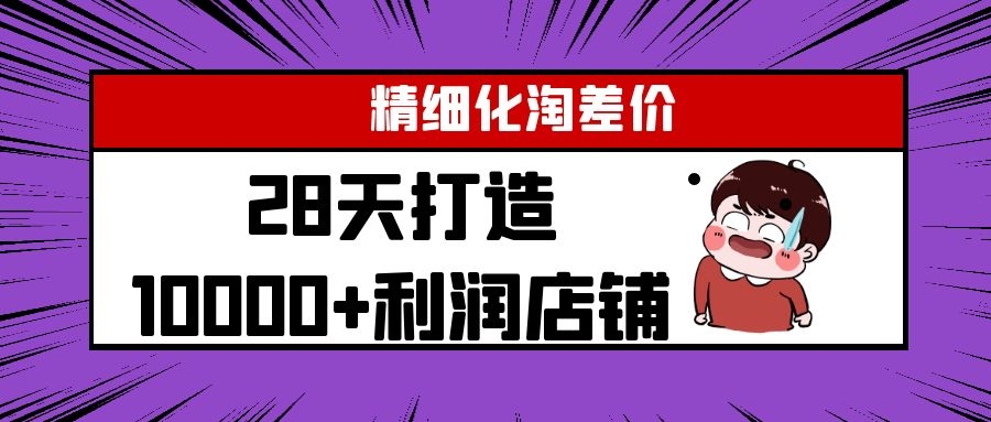 Yl精细化淘差价28天打造10000+利润店铺，精细化选品项目（附软件）-辉硕副业