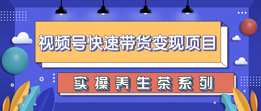 柚子视频号带货实操变现项目，零基础操作养身茶月入10000+-辉硕副业