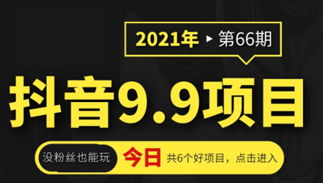 抖音9.9课程项目，没粉丝也能卖课，一天300+粉易变现-辉硕副业