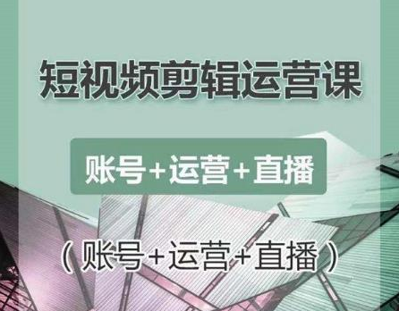 南小北短视频剪辑运营课：账号+运营+直播，零基础学习手机剪辑【视频课程】-辉硕副业