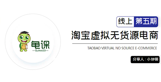 龟课·淘宝虚拟无货源电商5期，全程直播 现场实操，一步步教你轻松实现躺赚-辉硕副业