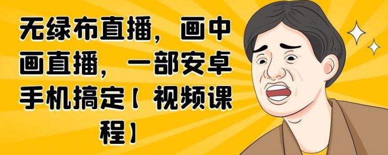 无绿布直播，画中画直播，一部安卓手机搞定-辉硕副业