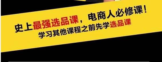 蓝海高利润选品课：你只要能选好一个品，就意味着一年轻松几百万的利润-辉硕副业