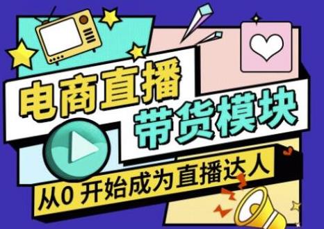 大鹏·电商直播带货课，系统学习直播带货各环节技巧和套路-辉硕副业