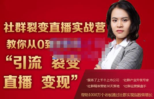 蚂蚁社群电商·社群裂变直播实战营，教你从0到1实现引流、裂变、直播、变现-辉硕副业