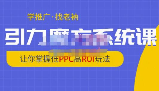 老衲·引力魔方系统课，让你掌握低PPC高ROI玩法，价值299元-辉硕副业