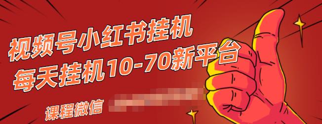 视频号小红书抖音挂机项目，小白无脑操作，按照要求来，单号每天几十米-辉硕副业