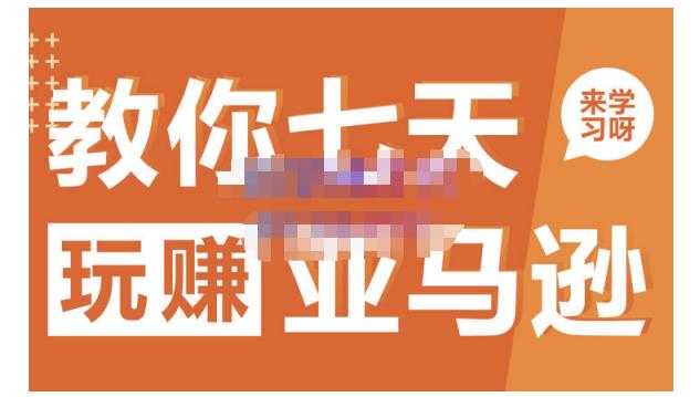 晟尧跨境·教你七天玩赚亚马逊，教你轻松玩赚亚马逊，适合小白学习-辉硕副业