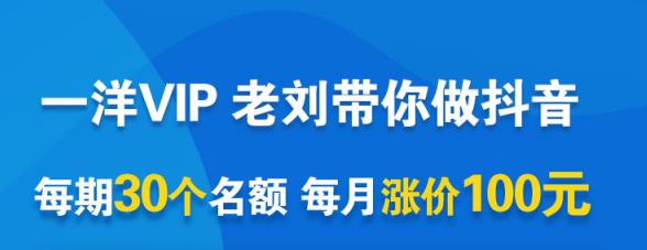 一洋电商抖音VIP，每月集训课+实时答疑+资源共享+联盟合作价值580元-辉硕副业