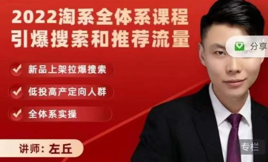 2022淘系全体系课程引爆搜索和推荐流量，新品上架拉爆搜索-辉硕副业