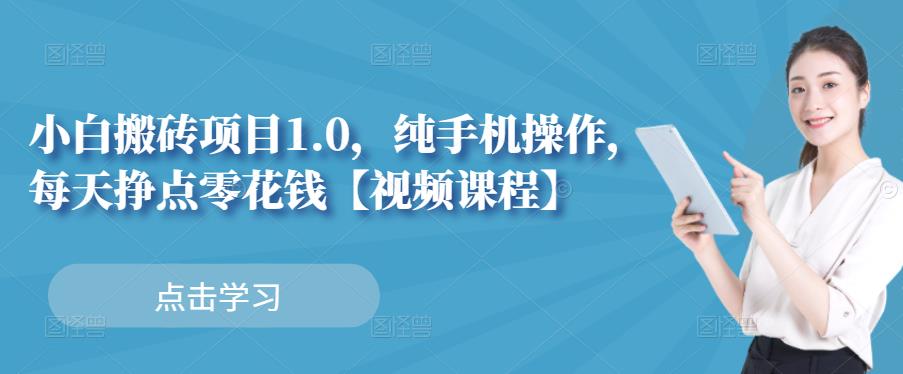 小白搬砖项目1.0，纯手机操作，每天兼职挣点零花钱-辉硕副业