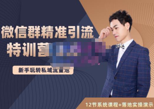 陆明明·微信群精准引流特训营3.0，借助微信群进行引流操作，打造私域流量池-辉硕副业