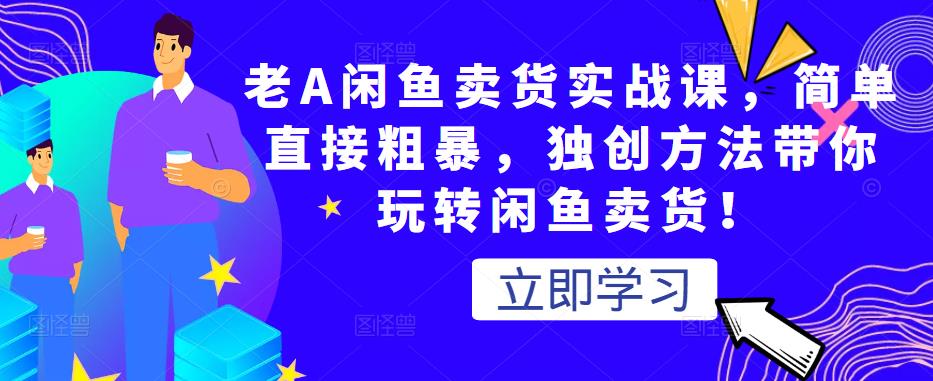 老A闲鱼卖货实战课，简单直接粗暴，独创方法带你玩转闲鱼卖货！-辉硕副业