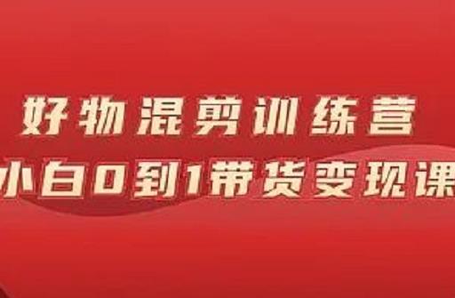 万三好物混剪训练营：小白0到1带货变现课-辉硕副业