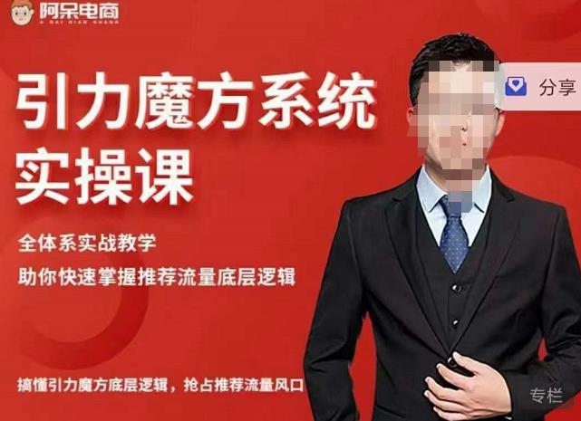 阿呆-引力魔方系统实操课，全体系实战教学，助你快速掌握推荐流量底层逻辑-辉硕副业