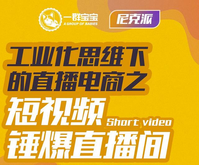 尼克派·工业化思维下的直播电商之短视频锤爆直播间，听话照做执行爆单-辉硕副业