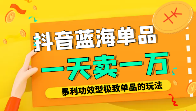 某公众号付费文章：抖音蓝海单品，一天卖一万！暴利功效型极致单品的玩法-辉硕副业