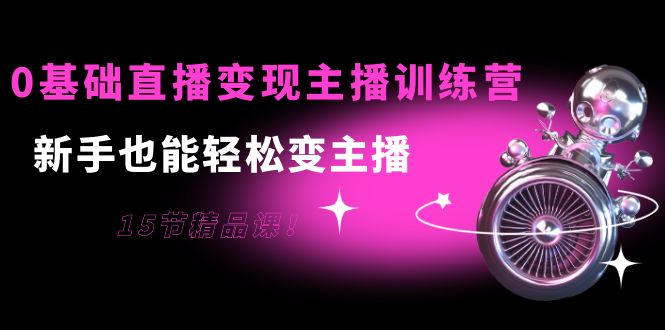 0基础直播变现主播训练营：新手也能轻松变主播，15节精品课-辉硕副业