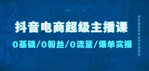抖音电商超级主播课：0基础、0粉丝、0流量、爆单实操！-辉硕副业