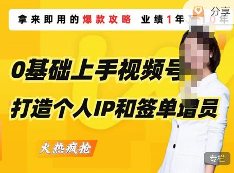 0基础上手视频号打造个人IP和签单增员，保险从业者即学即用的视频号爆款攻略，助你变现百万保费-辉硕副业