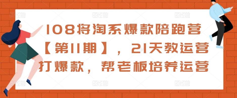 108将淘系爆款陪跑营【第11期】，21天教运营打爆款，帮老板培养运营-辉硕副业