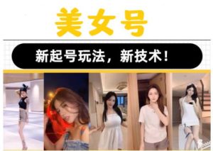 2023抖音快手短视频美女号课程制作玩法教程,美女号搬运新起号玩法,新技术(素材+教程)-辉硕副业