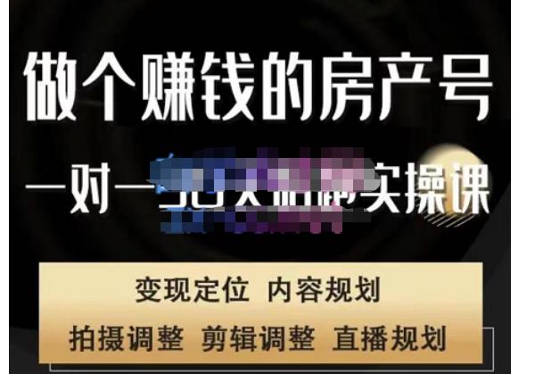 刘广标·同城房产号线上陪跑课，拍摄、剪辑、写文案、直播，做一个具有潜力价值的房产号-辉硕副业