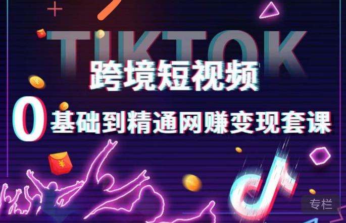 跨境短视频TIKTOK 0基础到精通网赚变现套课，跨境短视频独立站带货变现技巧-辉硕副业