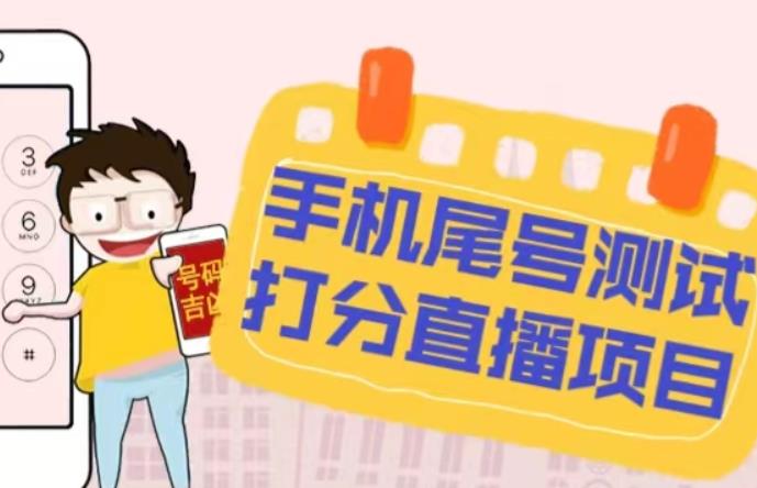 最新抖音爆火的手机尾号测试打分无人直播项目，轻松日赚几百+【打分脚本+详细教程】-辉硕副业