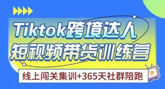 Tiktok海外精选联盟短视频带货百单训练营，带你快速成为Tiktok带货达人-辉硕副业