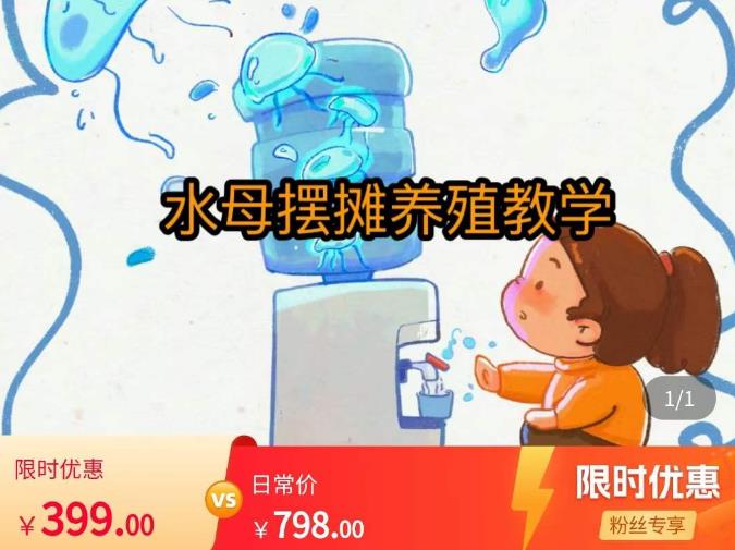 水母摆摊教学，包括摆摊技术、养殖技术、拿货渠道、抖音运营等-辉硕副业