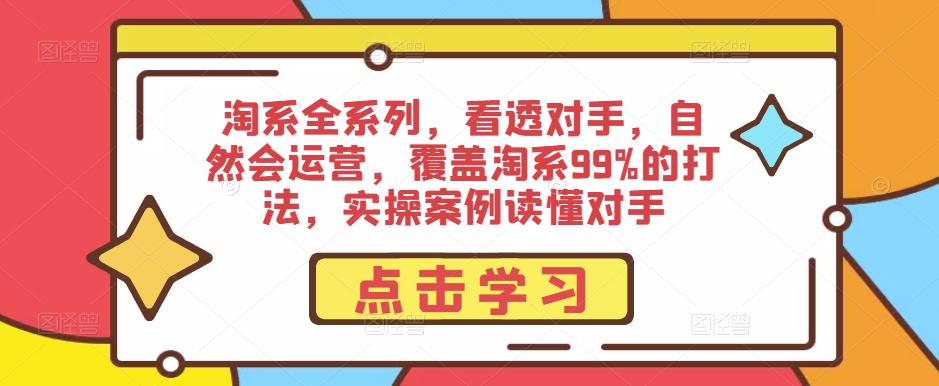 淘系全系列，看透对手，自然会运营，覆盖淘系99%的打法，实操案例读懂对手-辉硕副业