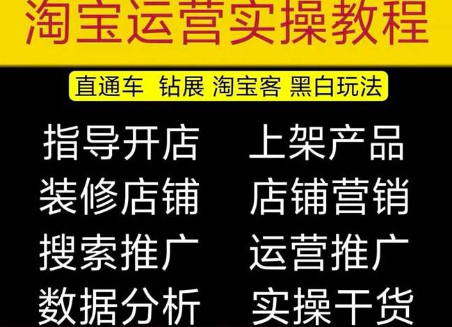 2023淘宝开店教程0基础到高级全套视频网店电商运营培训教学课程-辉硕副业