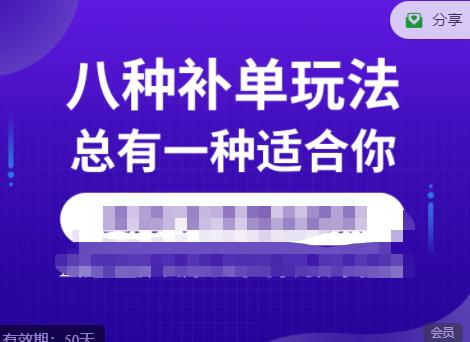 数据蛇·2023年最新淘宝补单训练营，八种补单总有一种适合你-辉硕副业