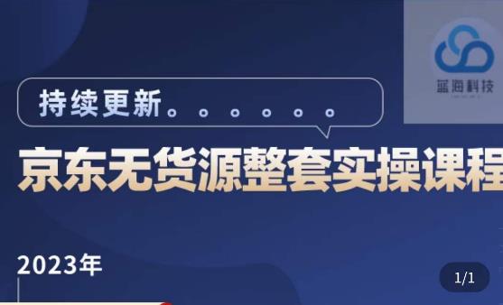 蓝七·2023京东店群整套实操视频教程，京东无货源整套操作流程大总结，减少信息差，有效做店发展-辉硕副业