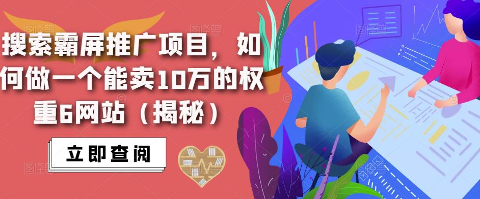 搜索霸屏推广项目，如何做一个能卖10万的权重6网站（揭秘）-辉硕副业