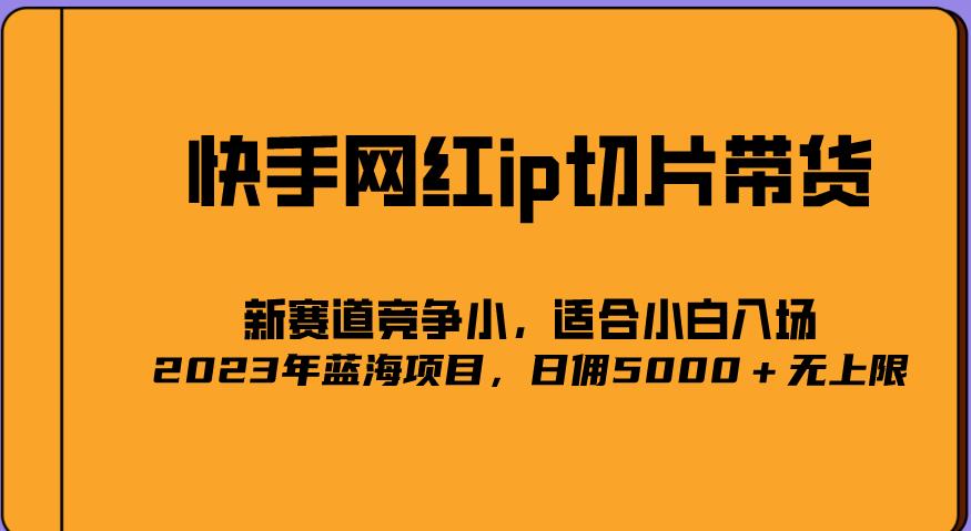 2023爆火的快手网红IP切片，号称日佣5000＋的蓝海项目，二驴的独家授权-辉硕副业