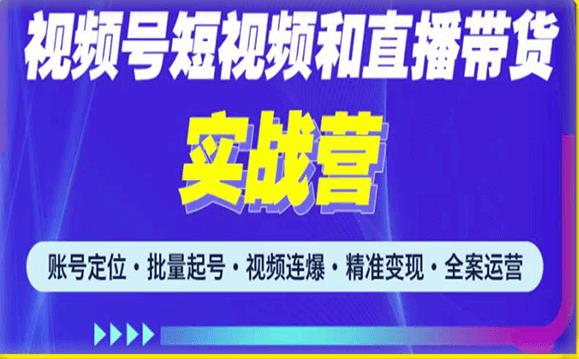2023最新微信视频号引流和变现全套运营实战课程，小白也能玩转视频号短视频和直播运营-辉硕副业