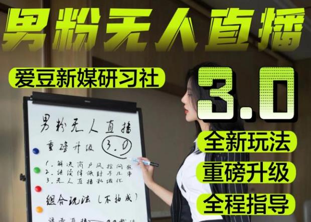 【无人直播3.0】零基础玩转男粉快手无人直播日产1000+，稳狠猛，2023男粉落地项目实操教程【仅揭秘】-辉硕副业
