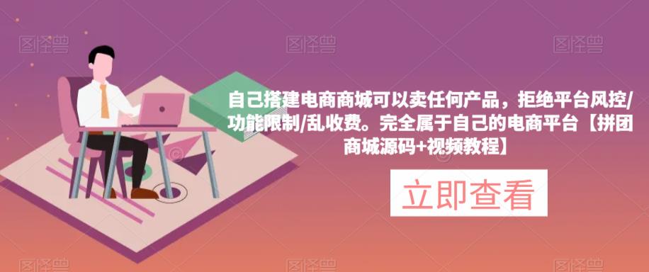 自己搭建电商商城可以卖任何产品，完全属于自己的电商平台【拼团商城源码+视频教程】-辉硕副业