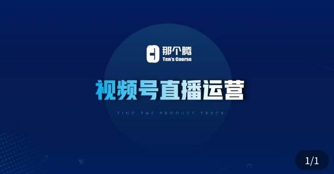 那个腾·视频号直播运营，​视频号直播推流逻辑/流量渠道解析/直播起号攻略/直播实操技巧-辉硕副业