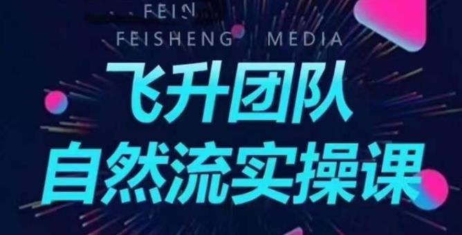 飞升团队课程自然流实操课，抖音半无人起号主播间搭建教学-辉硕副业