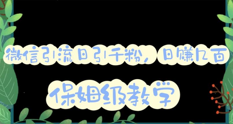 微信互推圈半自动引流方案，矩阵操作日引千人思路【详细视频教程】-辉硕副业