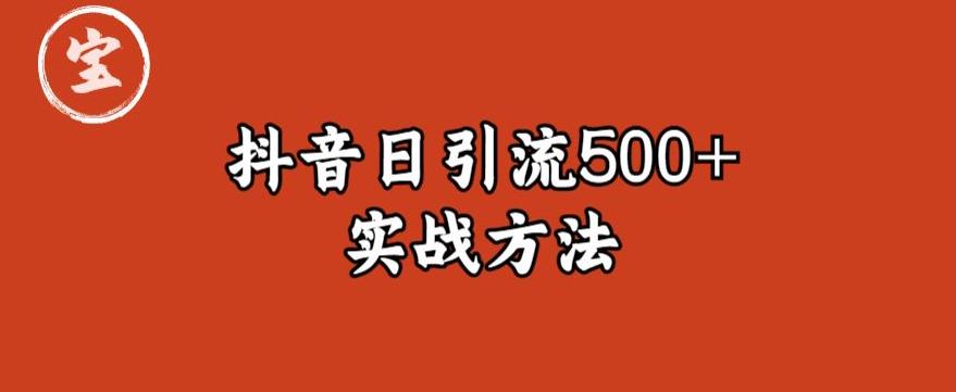 宝哥抖音直播引流私域的6个方法，日引流500+-辉硕副业