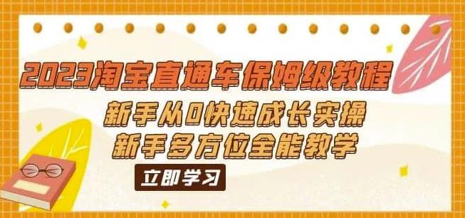 2023淘宝直通车保姆级教程：新手从0快速成长实操，新手多方位全能教学-辉硕副业