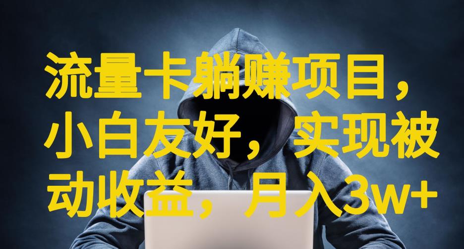 流量卡躺赚项目，小白友好，开设后台，实现被动收益，只要出卡，就能一直赚钱，利润高昂【揭秘】-辉硕副业